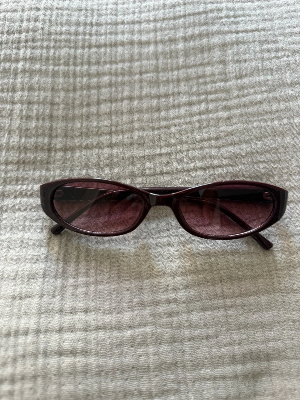 Slim Cat-Eye Sunglasses in Plum